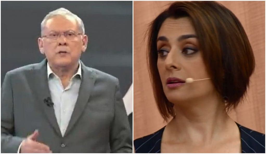 Ao vivo, Milton Neves se revolta, faz deboche e dá chilique com Catia Fonseca, após atraso na Band: "Parabéns"