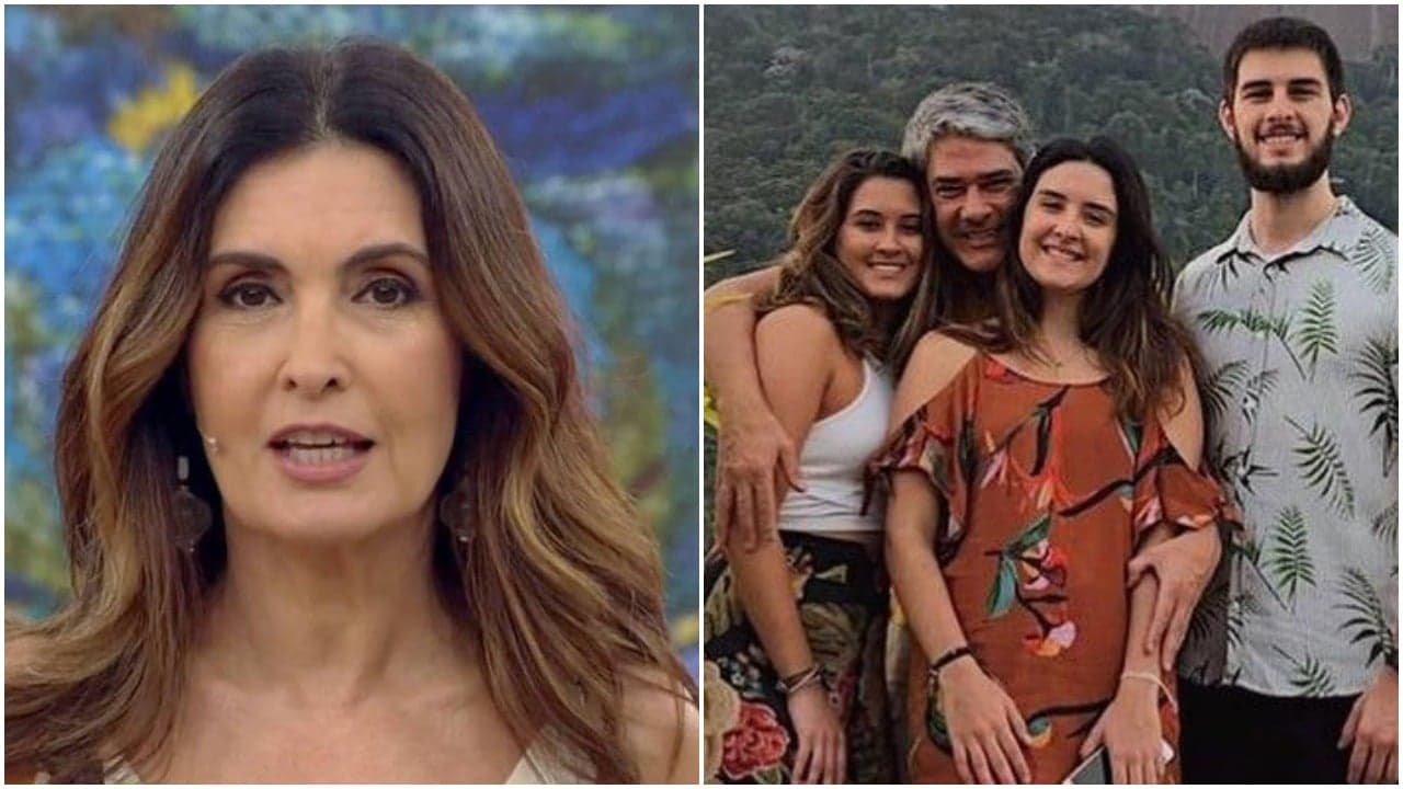 Fátima Bernardes e seus filhos com Bonner (Foto: Reprodução)