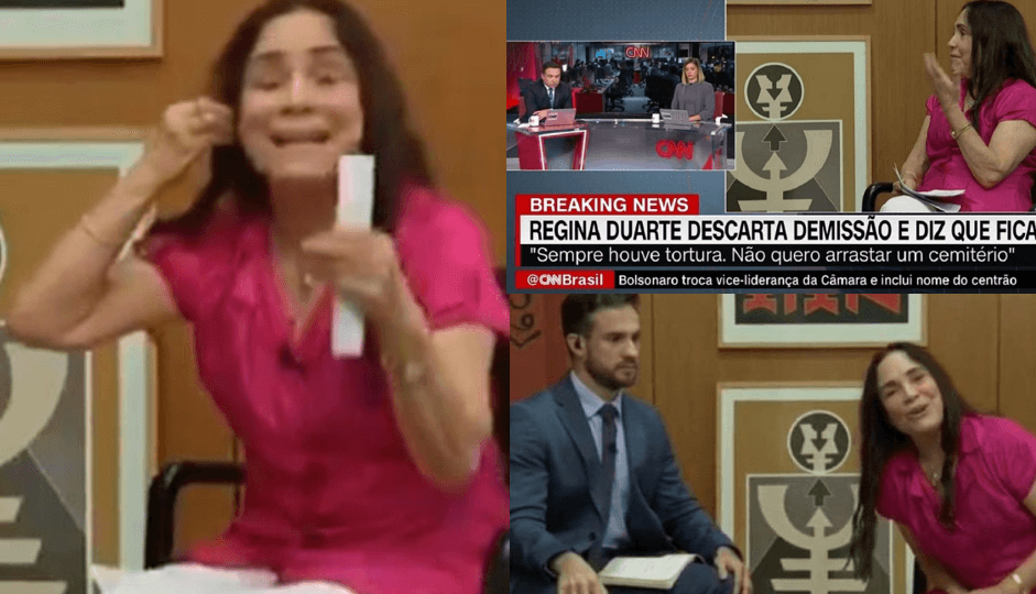 Regina Duarte, após entrevista vexatória e chilique ao vivo, provoca ira em classe artística e é xingada: "Drogada facista"
