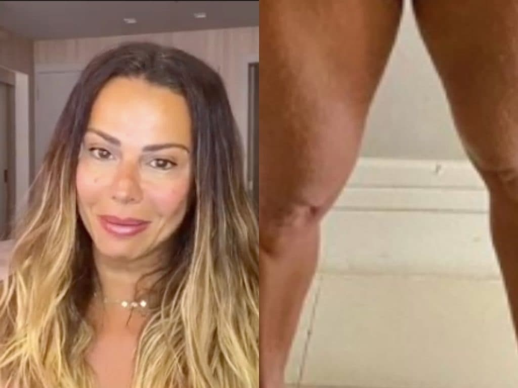 Viviane Araújo atola microssaia após fotos com roupa transparente e choca ao levantar a perna: "Gigante"