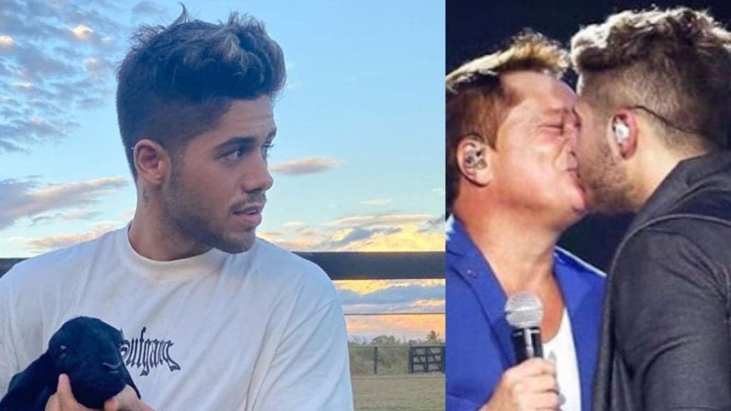 Zé Felipe, filho de Leonardo, divulga foto sem camisa e mancha no corpo assusta fãs