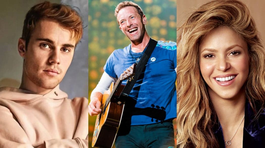 Live com Justin Bieber, Shakira e Coldplay será exibida pela TV Globo (Foto: Reprodução)