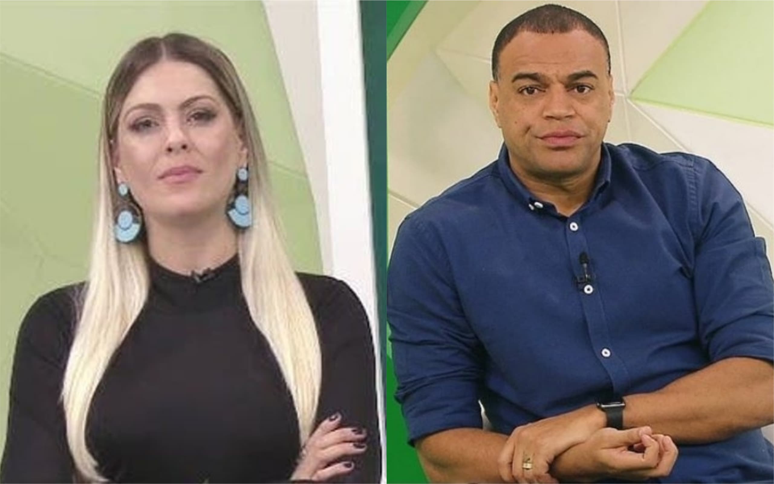 Renata Fan e Denilson apresentam o Jogo Aberto (Foto: Diulgçaão)