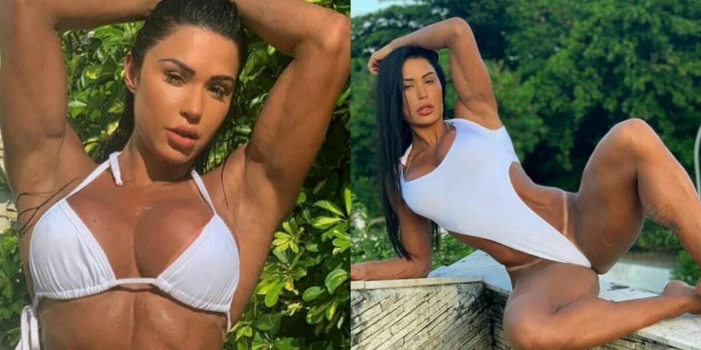 Gracyanne Barbosa, após ficar de quatro, é flagrada com as pernas pra cima e com parte íntima explodindo: "Pelada"