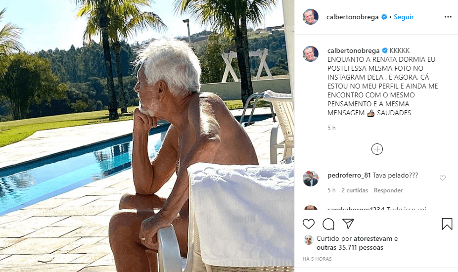 Carlos Alberto repostou a mesma foto em seu Instagram