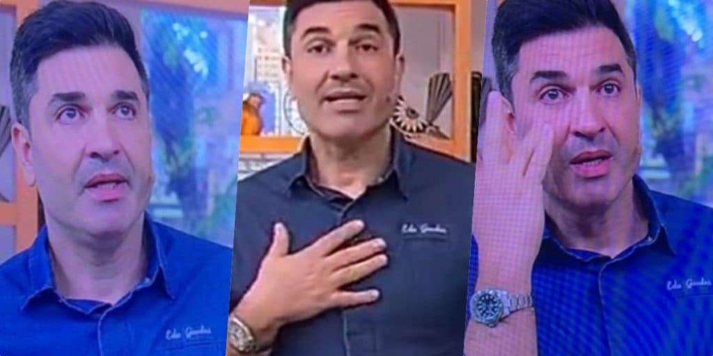 Edu Guedes comanda programa ao vivo, após perder movimentos em grave acidente e não segurar o choro: 'Não mexe"