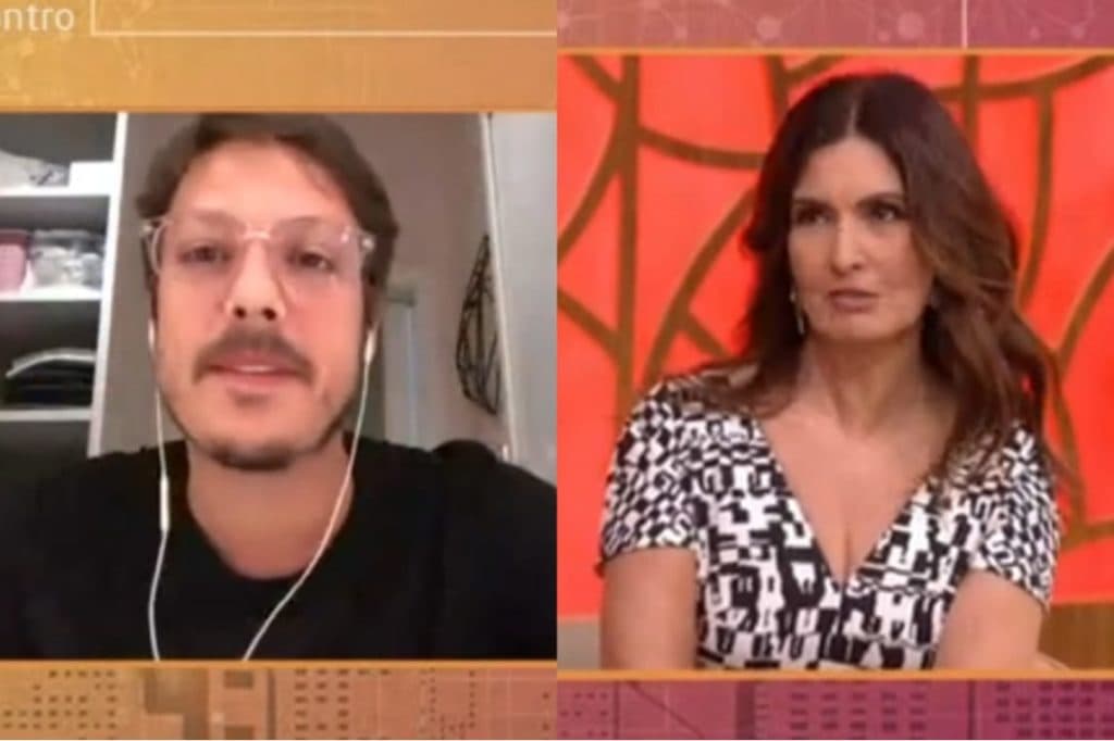 Fabio Porchat entra semi nu ao vivo e Fátima Bernardes fica abismada com situação constrangedora: "Sem nada"