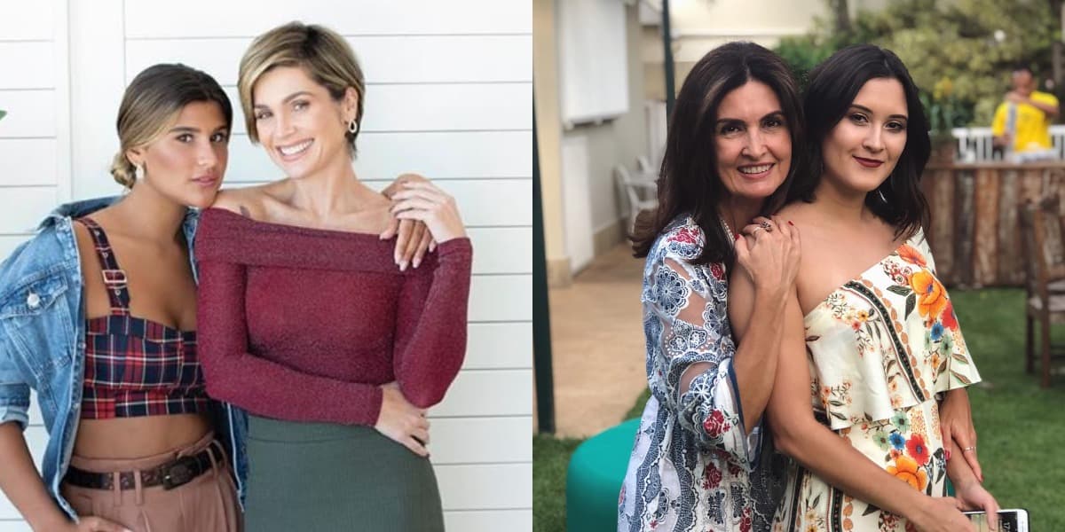 Flávia Alessandra é mãe de Giulia Costa e Fátima Bernardes é mãe de Bia Bonemer (Foto: Reprodução/Instagram) Flávia Alessandra é mãe de Giulia Costa e Fátima Bernardes é mãe de Bia Bonemer (Foto: Reprodução/Instagram)