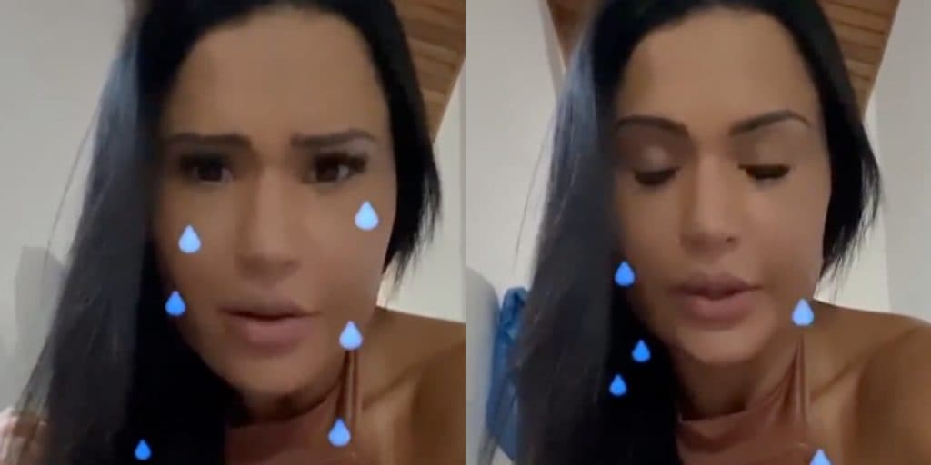 Gracyanne Barbosa surge em vídeo chorando e desabafa sobre vício na saúde: "Adaptar muitas coisas"