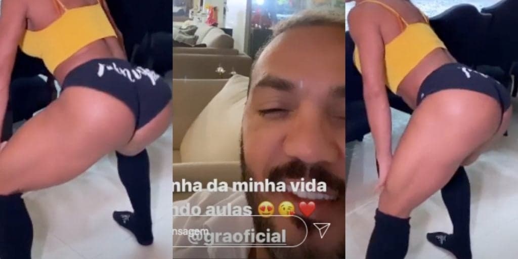 Gracyanne Barbosa perde o controle, mostra mais do que deveria com short colado e Belo confessa: "Delicinha"