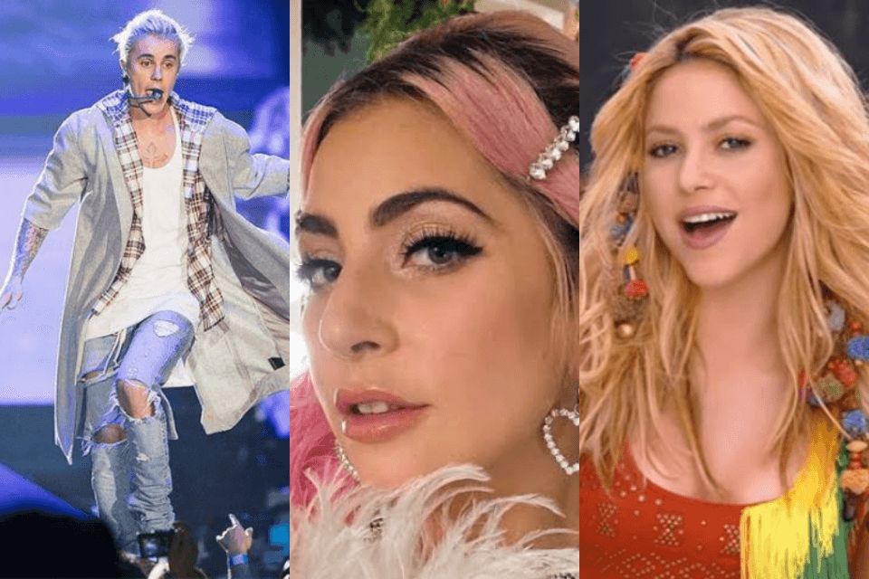 Justin Bieber, Lady Gaga e Shakira protagonizam live transmitida pela TV Globo: "aguenta coração"