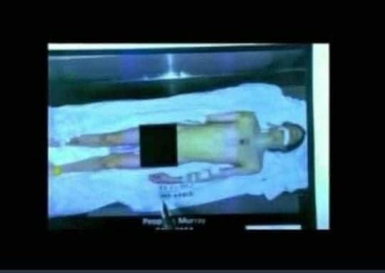 Suposta foto de Michael Jackson em tanque de nitrogênio (Foto: Reprodução)