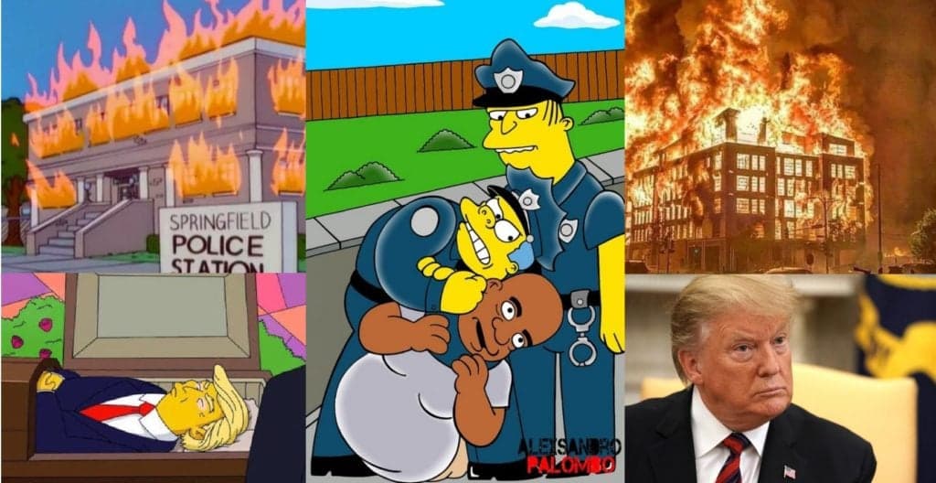 Os Simpsons, após protestos, mortes e incêndios nos EUA, provam que sabiam tudo e prevêem morte de Donald Trump