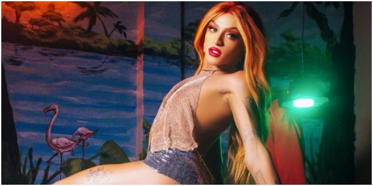 Pabllo Vittar surgiu somente de calcinha e deixou parte íntima marcada (Foto: Reprodução/ Instagram)