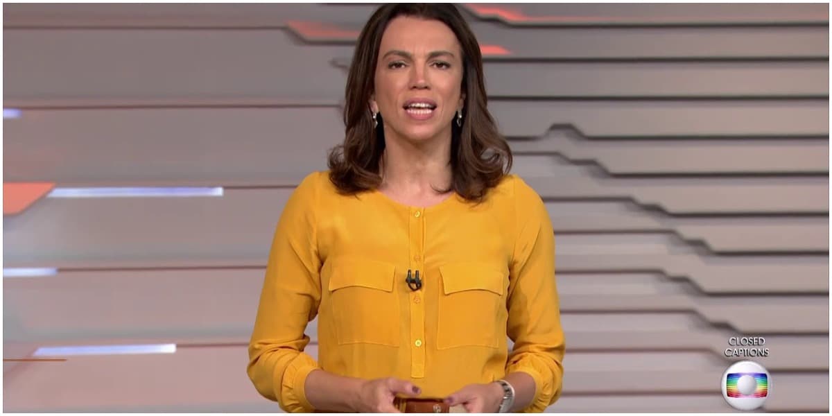 Ana Paula Araújo se assombrou com a vinheta do Bom Dia Brasil (Foto: Reprodução) Ana Paula Araújo se assombrou com a vinheta do Bom Dia Brasil (Foto: Reprodução)