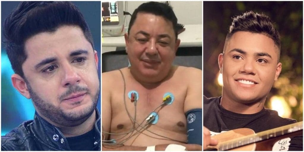 Pai de Cristiano Araújo e Felipe Araújo passa mal, é socorrido às pressas e surge em leito de hospital: "Trêmulo''
