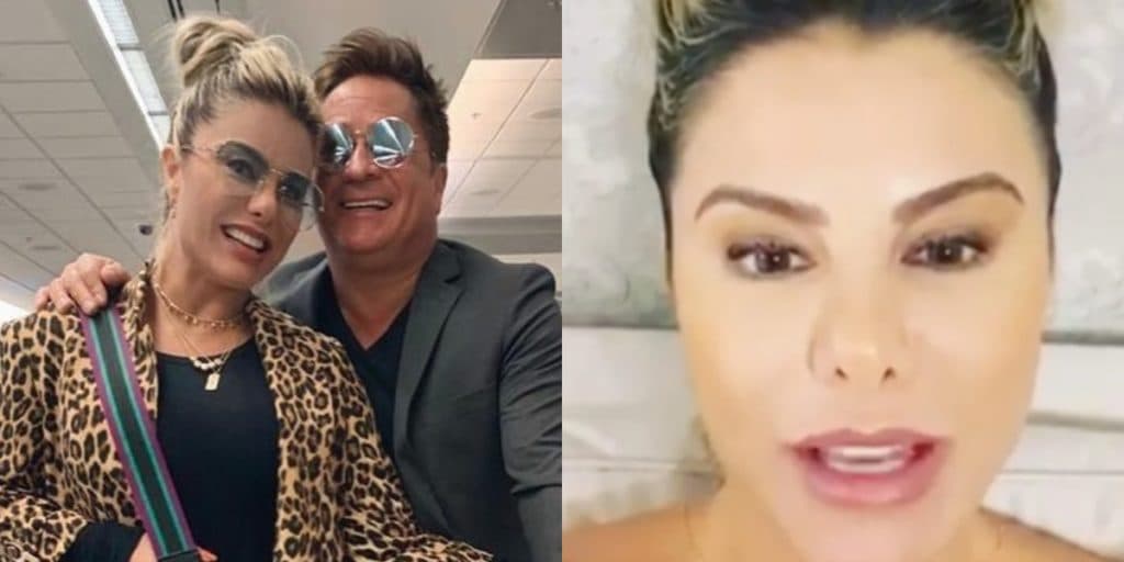 Esposa de Leonardo, após expor partes íntimas pulando da roupa, faz procedimento e fica toda manchada: "Olha"