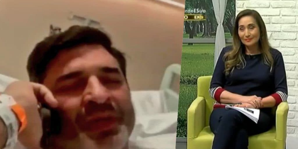 Sonia Abrão dá notícia de acidente de Edu Guedes, o mostra na maca chorando e anuncia: "Cirurgia de reconstrução"