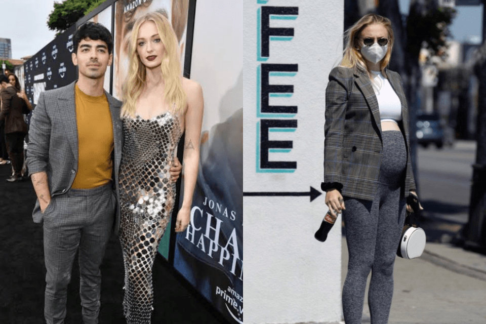 Sophie Turner, após gravidez ser incógnita, tem chegada do filho com Joe Jonas anunciada e exibe barrigão