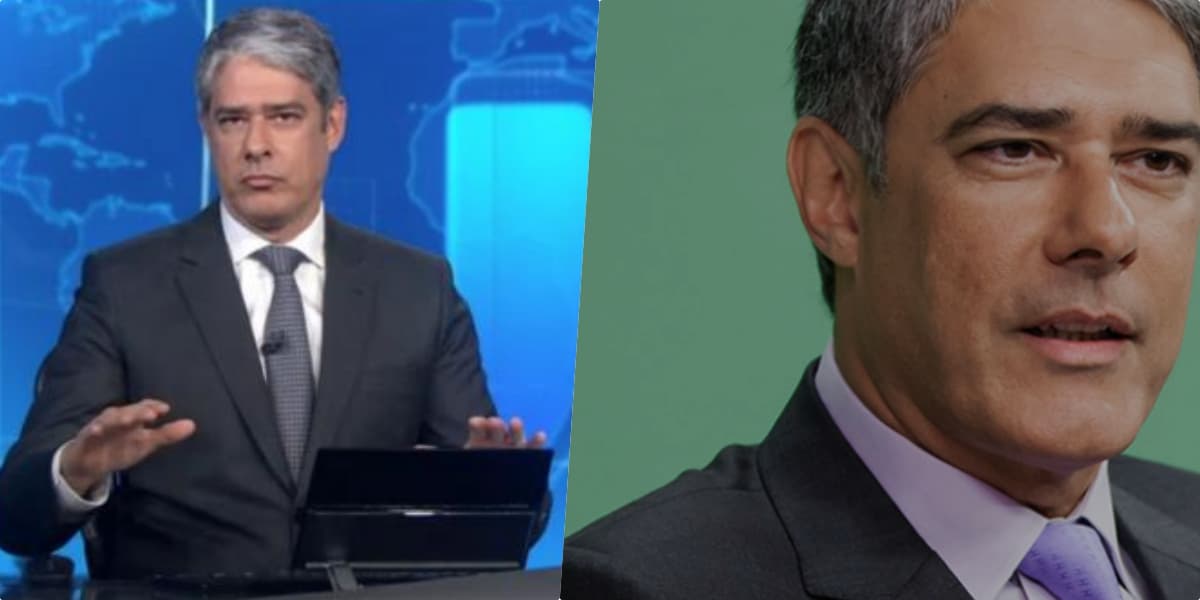 O jornalista William Bonner, âncora do Jornal Nacional está em exaustão (Foto montagem)