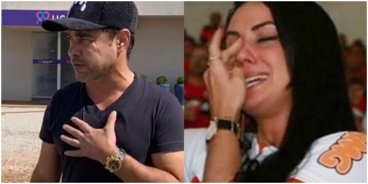 Graciele Lacerda se declara em momento romântico com Zezé Di Camargo (Montagem: TV Foco) Graciele Lacerda se declara em momento romântico com Zezé Di Camargo (Montagem: TV Foco)