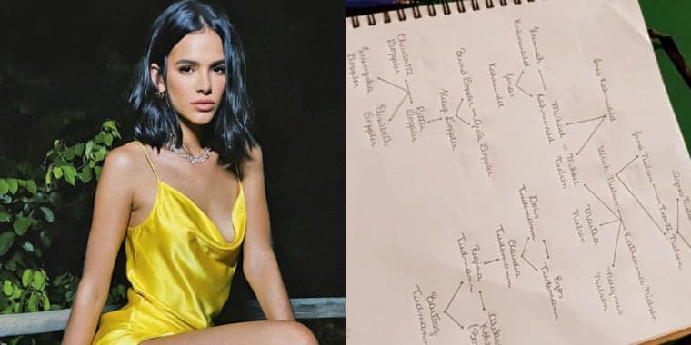 Fora da Globo, Bruna Marquezine começa assistir Dark e faz diagrama para entender a série: "vale à pena"