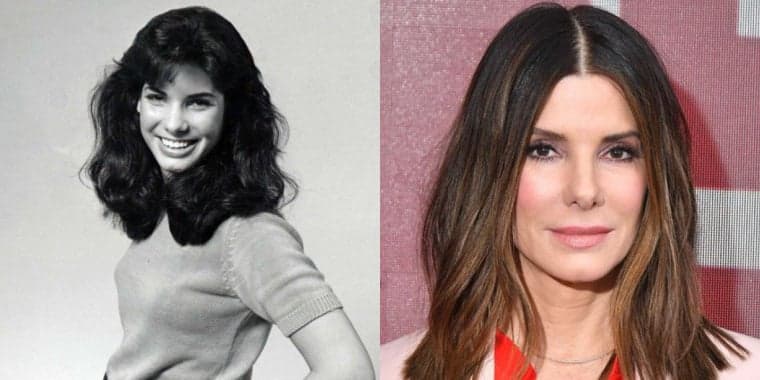 Sandra Bullock antes e depois (Foto: Reprodução) Sandra Bullock antes e depois (Foto: Reprodução)