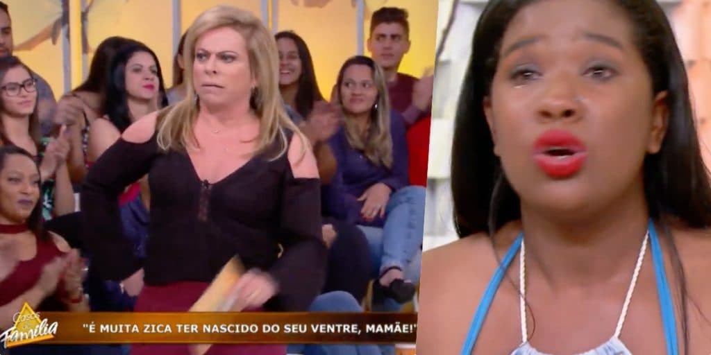 Christina Rocha, ao vivo, no Casos de Família, perdeu as estribeira com convidada (Foto montagem) Christina Rocha, ao vivo, no Casos de Família, perdeu as estribeira com convidada (Foto montagem)