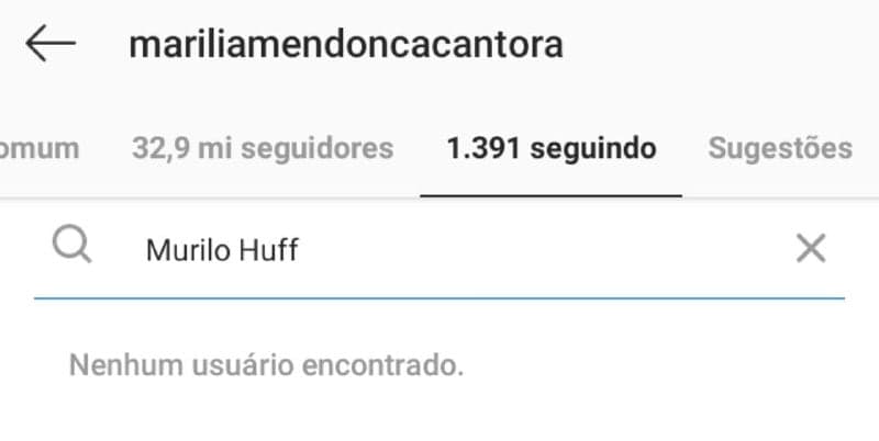 Marília Mendonça deixou de seguir Murilo Huff (Foto: Reprodução/ Instagram)
