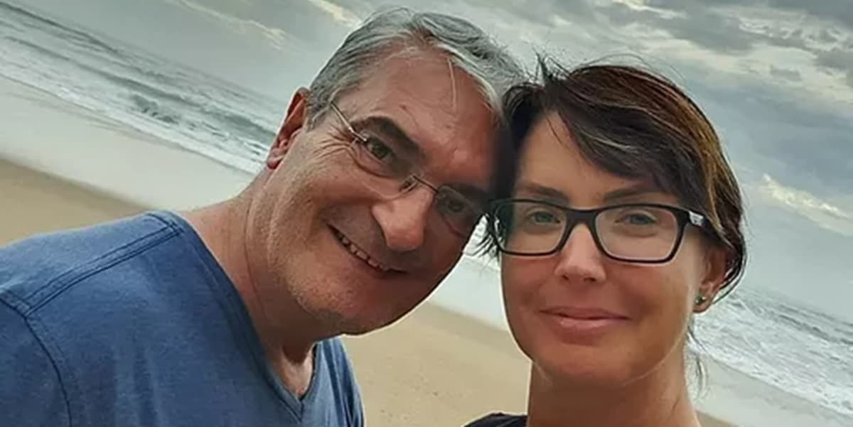 Alessandra Scatena ao lado do falecido marido (Foto: Reprodução)