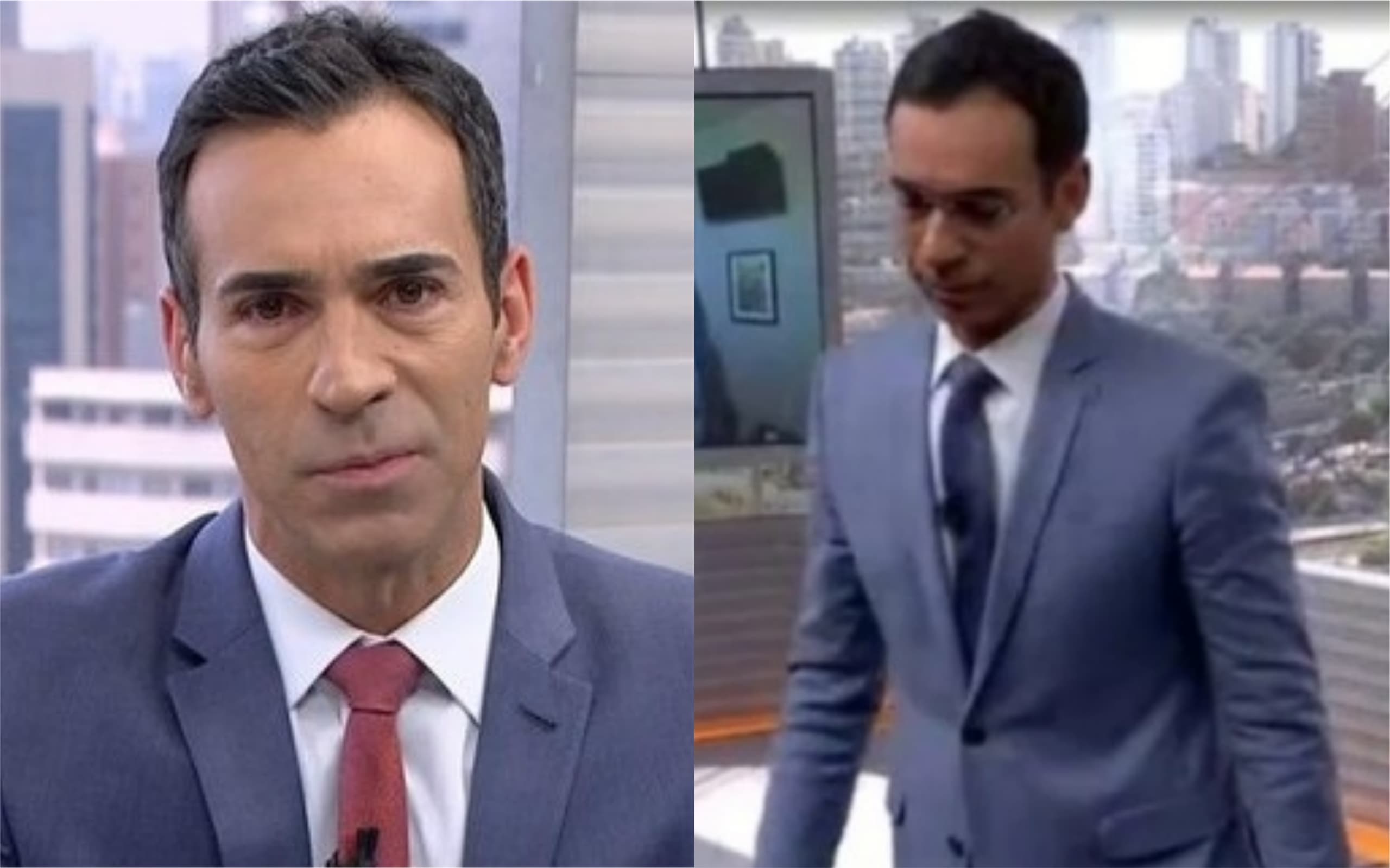 César Tralli no SP1 (Foto: Divulgação) César Tralli no SP1 (Foto: Divulgação)