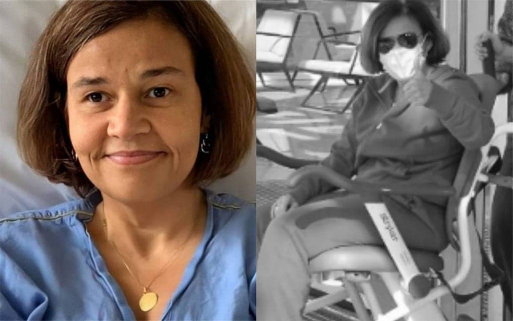 Claudia Rodrigues, após internação às pressas, fratura costela e tem foto de cortar o coração exposta: “Meu Deus”