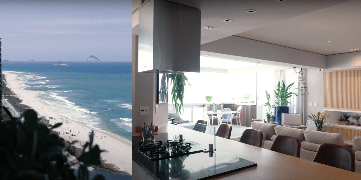 Vista do apartamento de Deborah Secco (Foto: Montagem/ Casa Vogue Brasil) Vista do apartamento de Deborah Secco (Foto: Montagem/ Casa Vogue Brasil)