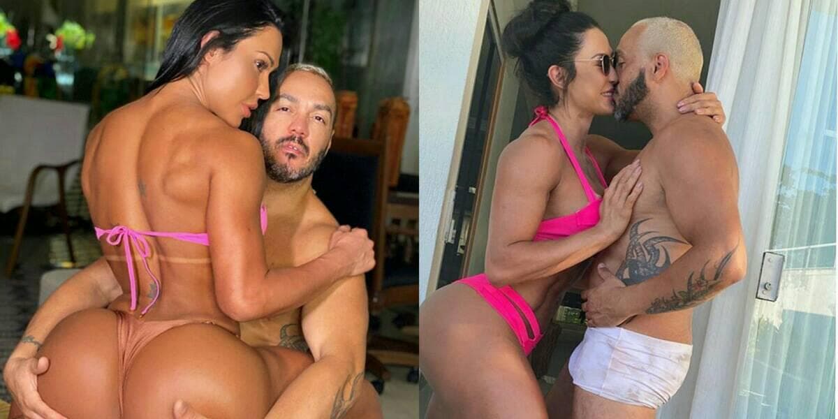 Belo e Gracyanne chocam com foto ousada nas redes sociais; Público comenta (Foto: Montagem) Belo e Gracyanne chocam com foto ousada nas redes sociais; Público comenta (Foto: Montagem)