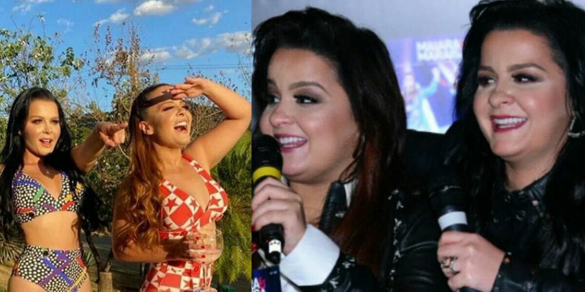Maiara e Maraísa antes e depois. (Foto: Montagem/Divulgação)