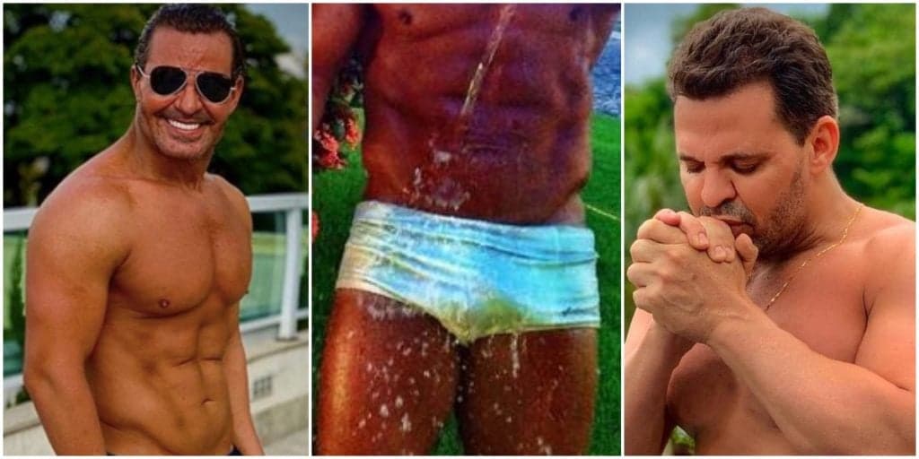 Eduardo Costa, após se assumir semigay e expor pênis de famoso ao vivo, se declara para homem: 'Te amo'