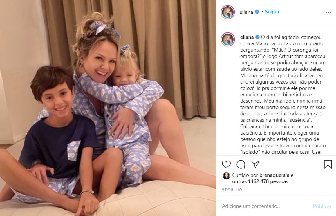 Eliana e filhos (Reprodução) 