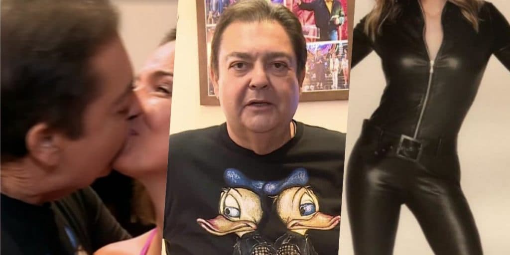 Faustão tem mulher novinha, 28 anos mais nova escancarada e com privacidade chutada em fotos íntimas: "Gostosa"