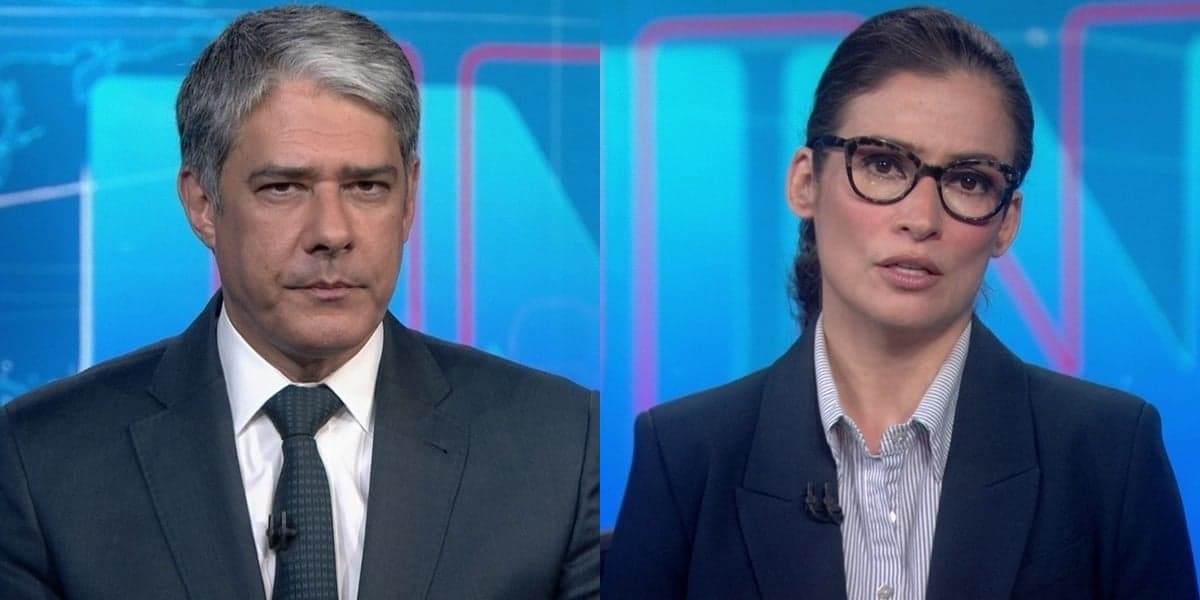 William Bonner e Renata Vasconcellos no comando do Jornal Nacional, produto mais caro da TV (Foto: Reprodução/Globo)