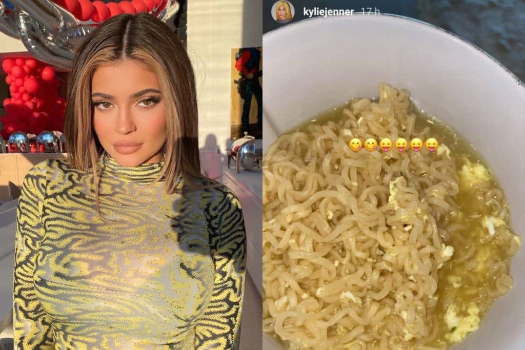 Kylie Jenner, após perder título de bilionária, entra em desespero, economiza e come miojo com ovo: "Meu Deus"