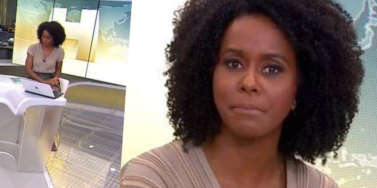 Maju Coutinho não aguentou a emoção (Foto: Reprodução/TV Globo)