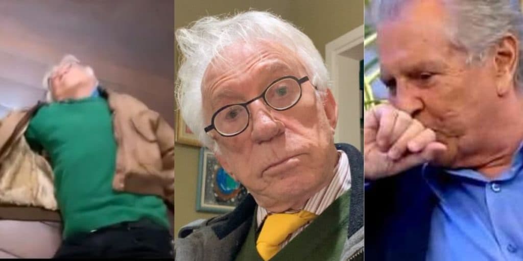 Moacyr Franco, após fim com Carlos Alberto e sustentado por cantora, surge jogado no chão e assusta: "Sem sentidos"