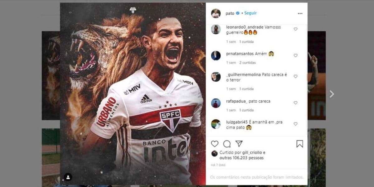 Última publicação de Pato nas redes sociais (Foto: Reprodução/Instagram) Última publicação de Pato nas redes sociais (Foto: Reprodução/Instagram)
