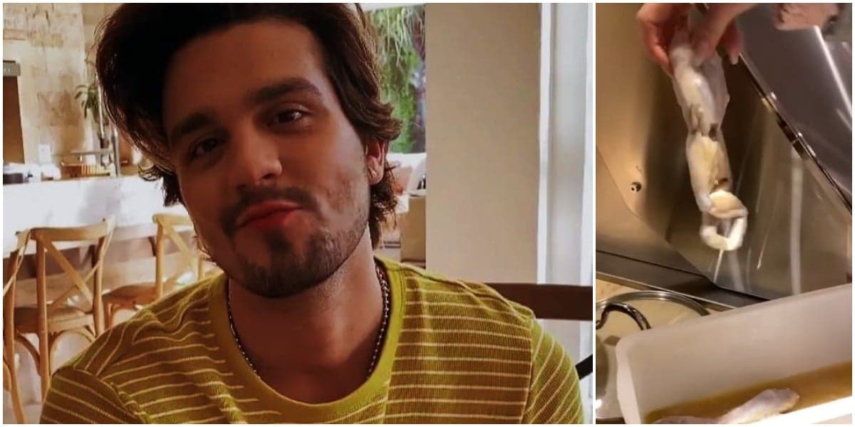 Luan Santana se deparou com prato exótico preparado pela irmã (Foto: Reprodução/ Instagram) Luan Santana se deparou com prato exótico preparado pela irmã (Foto: Reprodução/ Instagram)