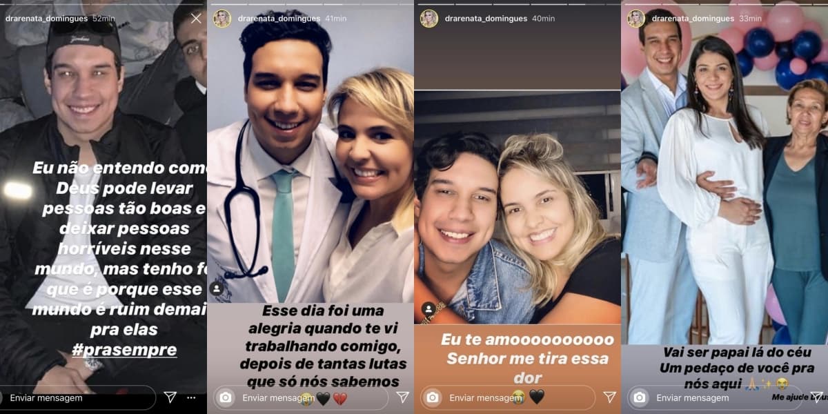 Renata Domingues, esposa de Carlos Alberto, está sofrendo com a dor do luto (Foto: reprodução/Instagram) Renata Domingues, esposa de Carlos Alberto, está sofrendo com a dor do luto (Foto: reprodução/Instagram)
