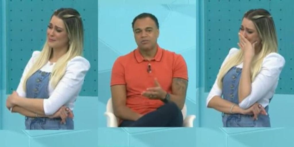 Renata Fan desmorona na TV, após relato do namorado secreto, relação com Denílson e intimidade roubada: "Prantos"