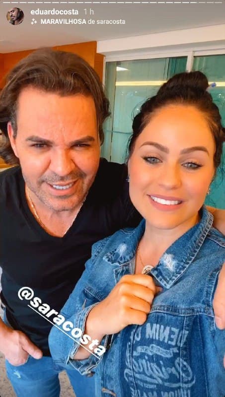 Eduardo Costa ao lado de sua irmã, Sara Costa (Foto: Reprodução/ Instagram) Eduardo Costa ao lado de sua irmã, Sara Costa (Foto: Reprodução/ Instagram)
