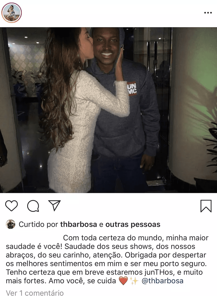 Thiaguinho recebeu uma declaração (Foto: reprodução/Instagram) Thiaguinho recebeu uma declaração (Foto: reprodução/Instagram)