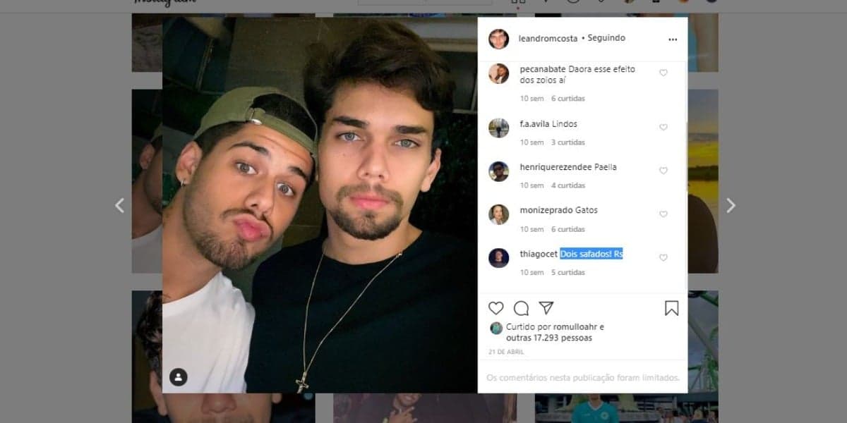 Zé Felipe e Leandro Costa (Foto: Reprodução/Instagram)