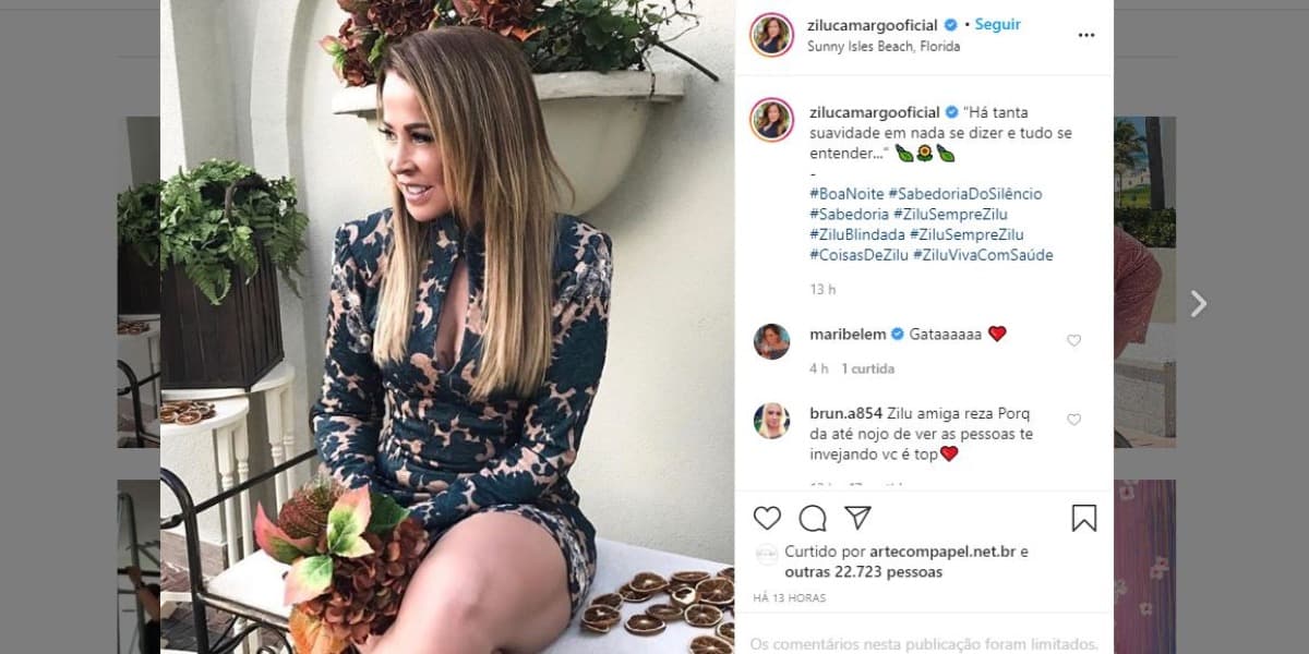 Zilu expôs suas pernas em um clique espontâneo (Foto: Reprodução/Instagram) Zilu expôs suas pernas em um clique espontâneo (Foto: Reprodução/Instagram)